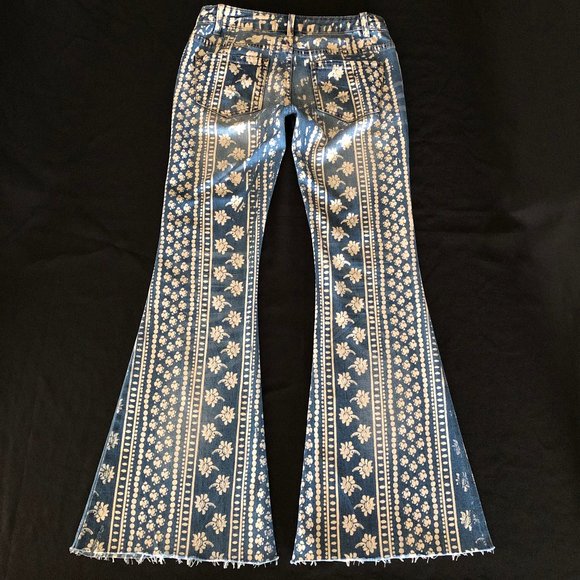 Rare Free People Bali Mantra Flare Jeans Sz 26 - Picture 7 of 16